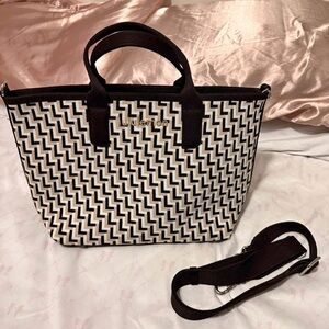 Lulu Guinness Zigzag Black and White Tote